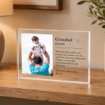 Personalised Grandad Acrylic Photo Block Custom Fathers Day Gift Personalised Grandad Acrylic Photo Block Custom Fathers Day Gift