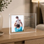 Personalised Grandad Acrylic Photo Block Custom Fathers Day Gift Personalised Grandad Acrylic Photo Block Custom Fathers Day Gift