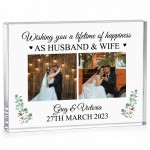 Personalised Mr And Mrs Acrylic Photo Block Wedding Gifts Personalised Mr And Mrs Acrylic Photo Block Wedding Gifts