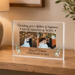 Personalised Mr And Mrs Acrylic Photo Block Wedding Gifts Personalised Mr And Mrs Acrylic Photo Block Wedding Gifts