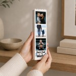 Personalised Photo Block Plaque Dad Gift 3 Photos Father's Day