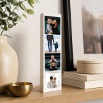 Personalised 4 Photo Block Plaque Custom Picture Display Memory 