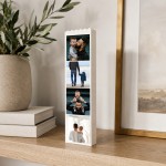 Personalised 4 Photo Block Plaque Custom Picture Display Memory 