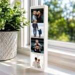 Personalised 4 Photo Block Plaque Custom Picture Display Memory 