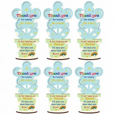 Teacher Thank You Gift Set of 6 Wooden Flower Plaques Teaching