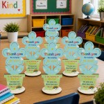 Teacher Thank You Gift Set of 6 Wooden Flower Plaques Teaching Teacher Thank You Gift Set of 6 Wooden Flower Plaques Teaching