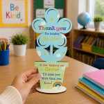 Teacher Thank You Gift Set of 6 Wooden Flower Plaques Teaching Teacher Thank You Gift Set of 6 Wooden Flower Plaques Teaching