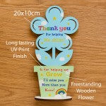 Teacher Thank You Gift Set of 6 Wooden Flower Plaques Teaching Teacher Thank You Gift Set of 6 Wooden Flower Plaques Teaching