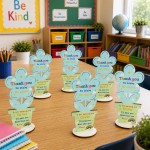 Teacher Thank You Gift Set of 6 Wooden Flower Plaques Teaching Teacher Thank You Gift Set of 6 Wooden Flower Plaques Teaching