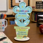 Teacher Thank You Gift Set of 6 Wooden Flower Plaques Teaching Teacher Thank You Gift Set of 6 Wooden Flower Plaques Teaching