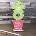 Teacher Appreciation Wooden Flower Plaque Set of 6 Thank You Teacher Appreciation Wooden Flower Plaque Set of 6 Thank You