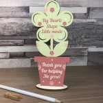 Teacher Appreciation Wooden Flower Plaque Set of 6 Thank You Teacher Appreciation Wooden Flower Plaque Set of 6 Thank You