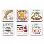 Teacher Thank You Coasters Pack of 6 End of Term Teacher Teacher Thank You Coasters Pack of 6 End of Term Teacher
