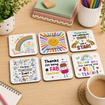 Teacher Thank You Coasters Pack of 6 End of Term Teacher Teacher Thank You Coasters Pack of 6 End of Term Teacher