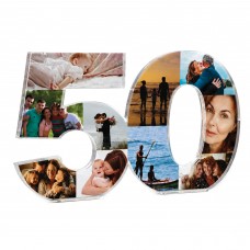 Personalised 50th Birthday Photo Block For Mum Nan Dad Auntie 