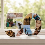 Personalised 50th Birthday Photo Block For Mum Nan Dad Auntie Personalised 50th Birthday Photo Block For Mum Nan Dad Auntie