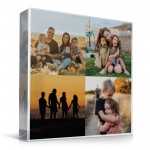 Personalised Photo Plaque with 4 Photos Acrylic Block Family 