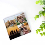 Personalised Photo Plaque with 4 Photos Acrylic Block Family 