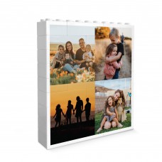 Personalised Photo Building Brick Block 4 Photo Picture Birthday