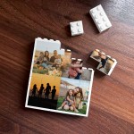 Personalised Photo Building Brick Block 4 Photo Picture Birthday