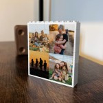 Personalised Photo Building Brick Block 4 Photo Picture Birthday