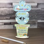 Teacher Thank You Gift Set Coaster Wooden Heart Flower Plaque Teacher Thank You Gift Set Coaster Wooden Heart Flower Plaque