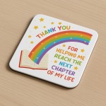 Teacher Thank You Gift Set Coaster Wooden Heart Flower Plaque Teacher Thank You Gift Set Coaster Wooden Heart Flower Plaque