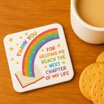 Teacher Thank You Gift Set Coaster Wooden Heart Flower Plaque Teacher Thank You Gift Set Coaster Wooden Heart Flower Plaque