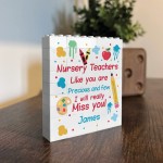 Personalised Nursery Teacher Gift Building Block Thank You