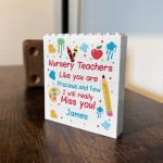 Personalised Nursery Teacher Gift Building Block Thank You