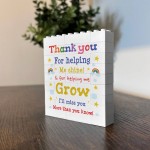 Thank You Teacher Building Block Gift Teacher Appreciation