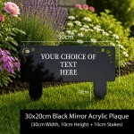 Personalised Memorial Grave Stake Plaque Acrylic Graveside Mark Personalised Memorial Grave Stake Plaque Acrylic Graveside Mark