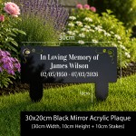 Personalised Memorial Grave Marker Plaque In Loving Memory Personalised Memorial Grave Marker Plaque In Loving Memory