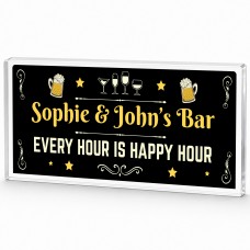 Personalised Bar Sign For Home Bar Freestanding Acrylic Bar Sign