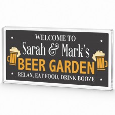 PERSONALISED Beer Garden Sign Funny Bar Pub Man Cave Sign