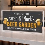 PERSONALISED Beer Garden Sign Funny Bar Pub Man Cave Sign