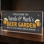 PERSONALISED Beer Garden Sign Funny Bar Pub Man Cave Sign