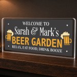 PERSONALISED Beer Garden Sign Funny Bar Pub Man Cave Sign