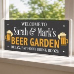 PERSONALISED Beer Garden Sign Funny Bar Pub Man Cave Sign