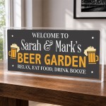 PERSONALISED Beer Garden Sign Funny Bar Pub Man Cave Sign