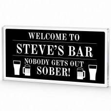 Funny Personalised Bar Sign For Home Man Cave Freestanding Sign