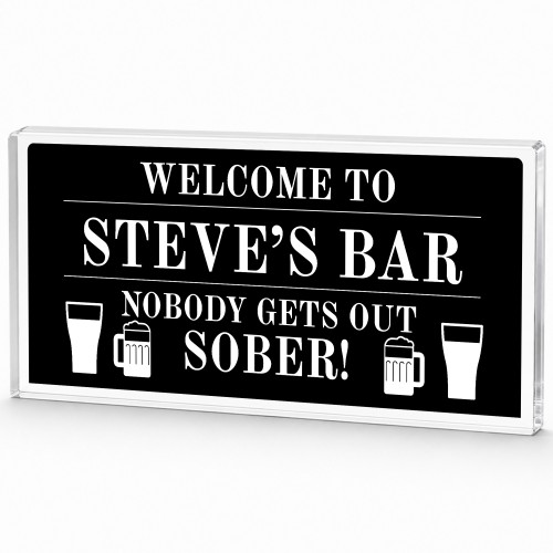 Funny Personalised Bar Sign For Home Man Cave Freestanding Sign