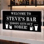 Funny Personalised Bar Sign For Home Man Cave Freestanding Sign