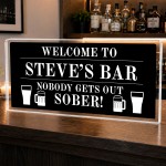 Funny Personalised Bar Sign For Home Man Cave Freestanding Sign