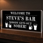Funny Personalised Bar Sign For Home Man Cave Freestanding Sign