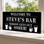 Funny Personalised Bar Sign For Home Man Cave Freestanding Sign