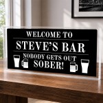 Funny Personalised Bar Sign For Home Man Cave Freestanding Sign