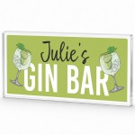 Personalised Gin Bar Sign Freestanding Acrylic Bar Signs