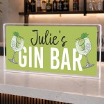 Personalised Gin Bar Sign Freestanding Acrylic Bar Signs