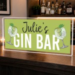 Personalised Gin Bar Sign Freestanding Acrylic Bar Signs